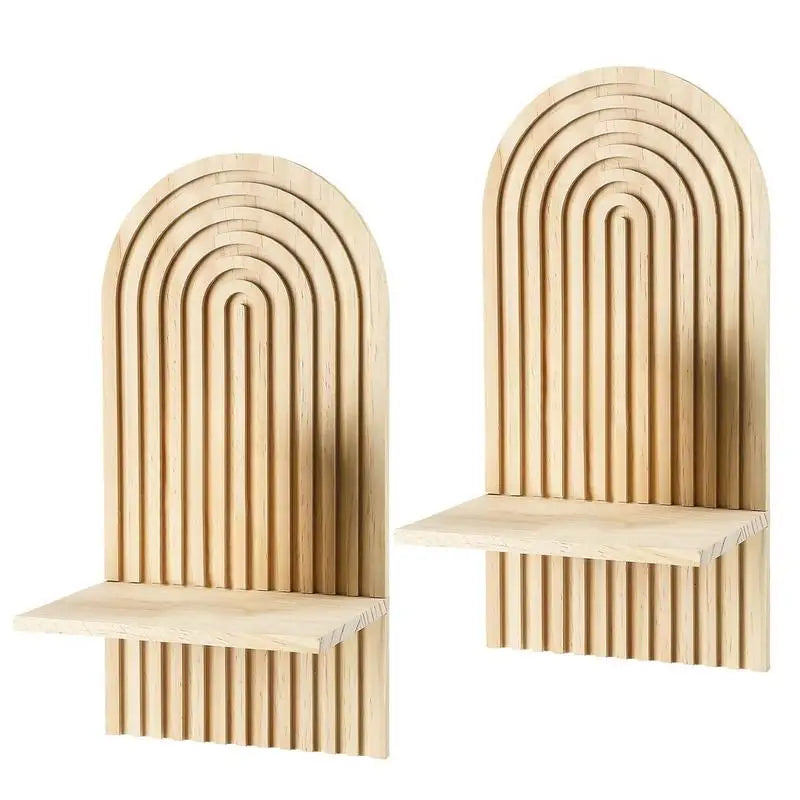 Boho Wooden Arch Shelf