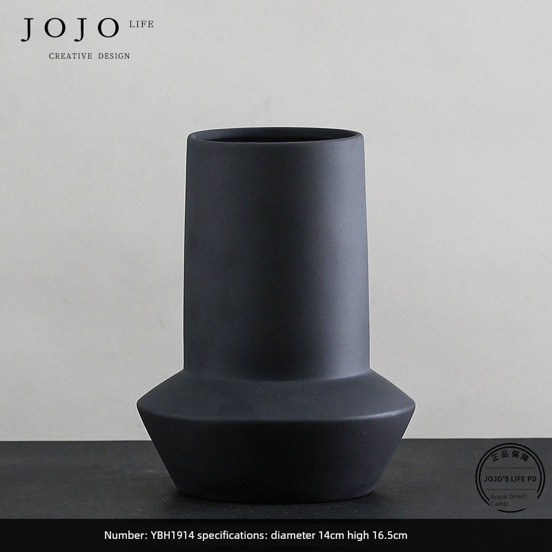 Jojo Geo Black Vase