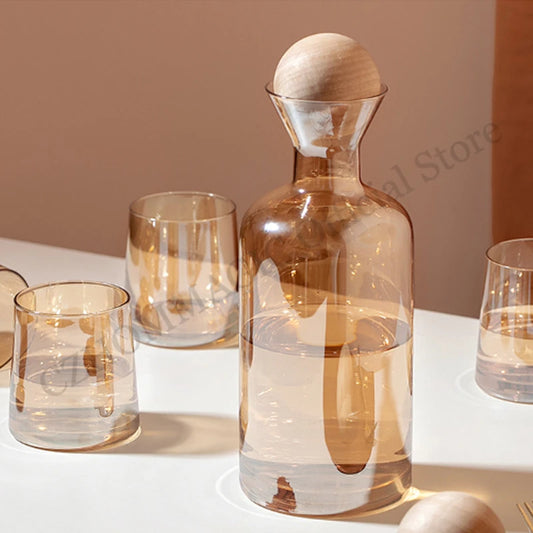 Amber Carafe & Glasses