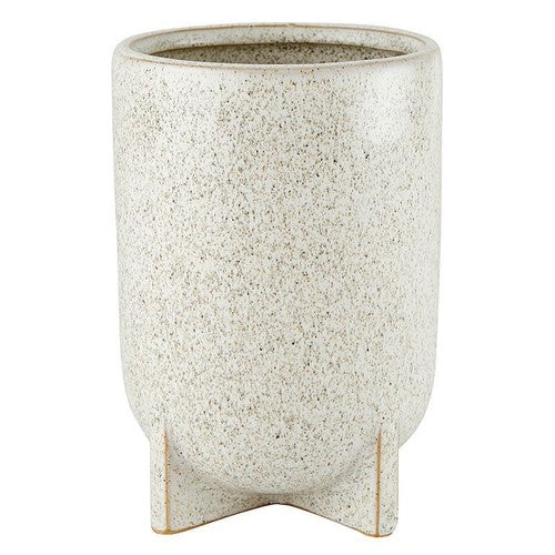 Cream Speckled Ceramic Pot