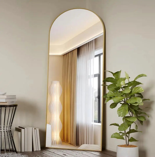 Gold & Black Arch Full Length Mirror