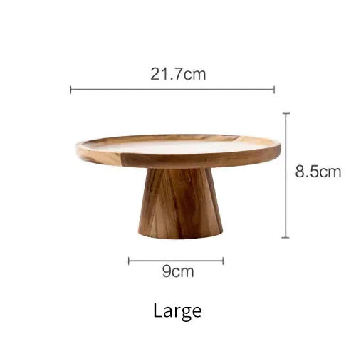 Wooden Cake Plate Stand