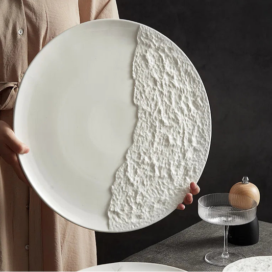 Ocean Round Ceramic Plate Artistic