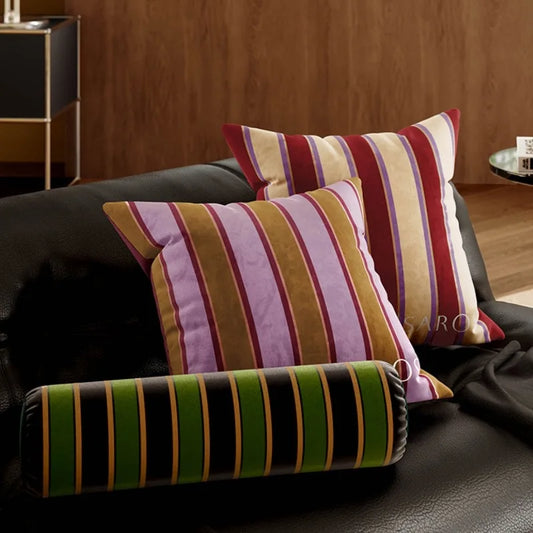 Retro Stripe Square & Column Pillow