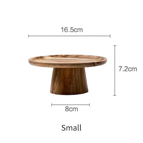 Wooden Cake Plate Stand