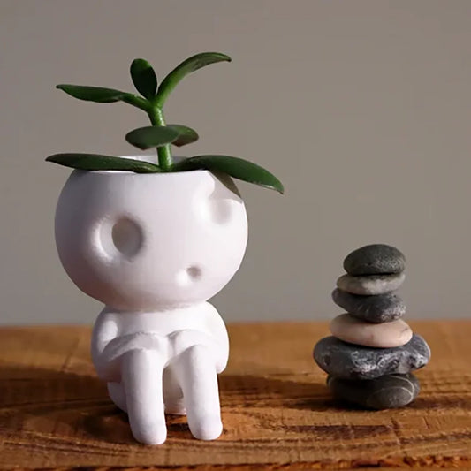 White Tree Elf Planter Pot